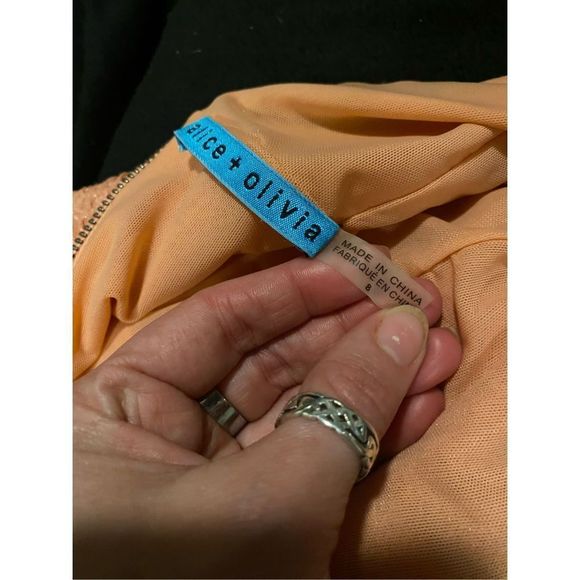 Alice + Olivia 🐾 NWT Emilio Pucci Runway Pink Salmon Dress, Sz 8, MSRP $297 - Picture 11 of 11